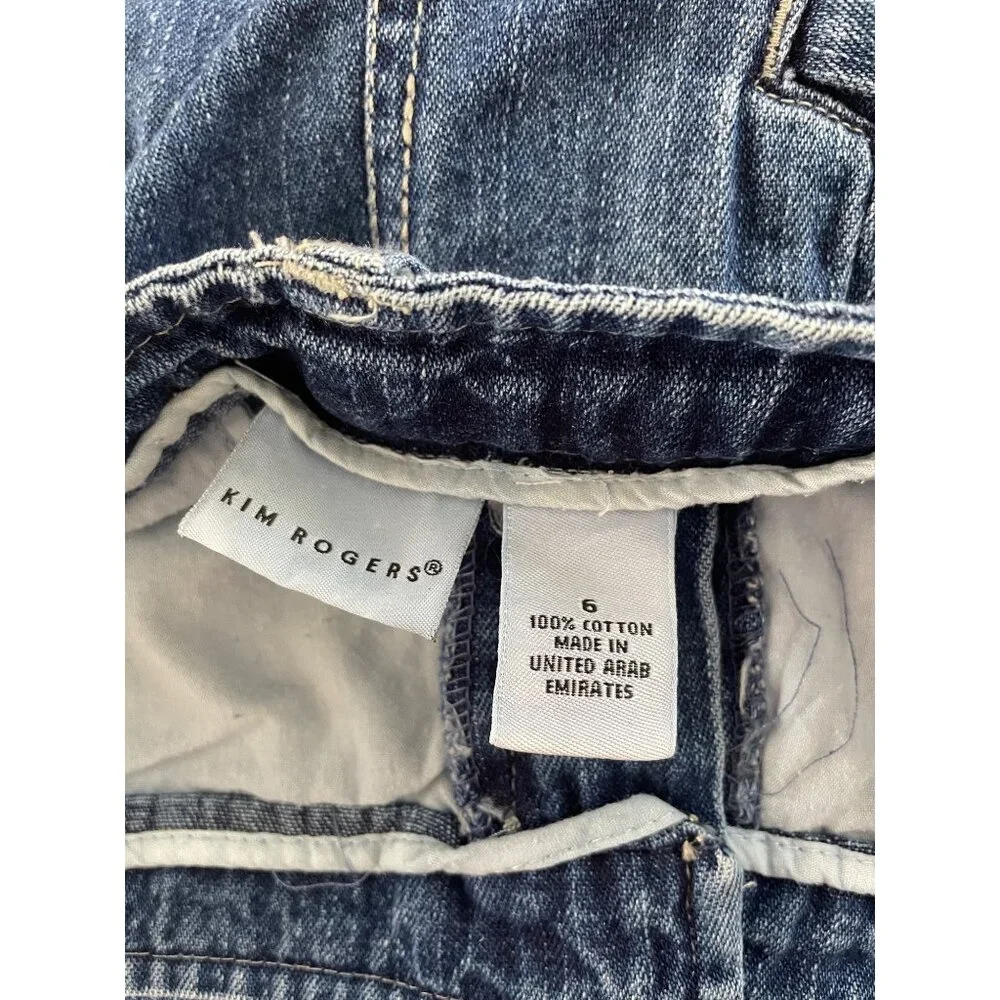 Kim Rogers Denim Midi Pencil Skirt Womens 6 Blue Jean 34